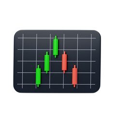 3D Bearish Kicker. 3D Icon