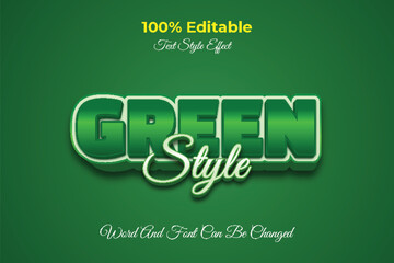 Green style editable text effect template