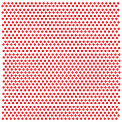 Red and white polka dot pattern. Halftone dotted gradient. Seamless polka dots pattern on white background. 