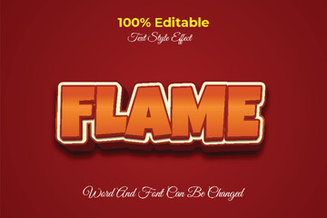 Flame editable text effect template