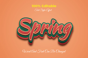 Spring editable text effect template