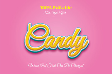Candy editable text effect template