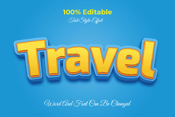 Travel editable text effect template
