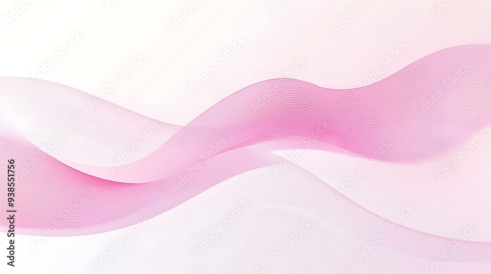 Poster smooth gradient background transitioning from light pink to white with simple elegant wave patterns 