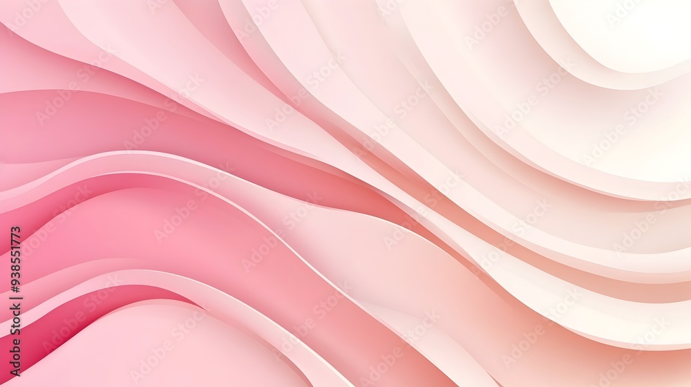 Poster smooth gradient background transitioning from light pink to white with simple wave patterns perfect 