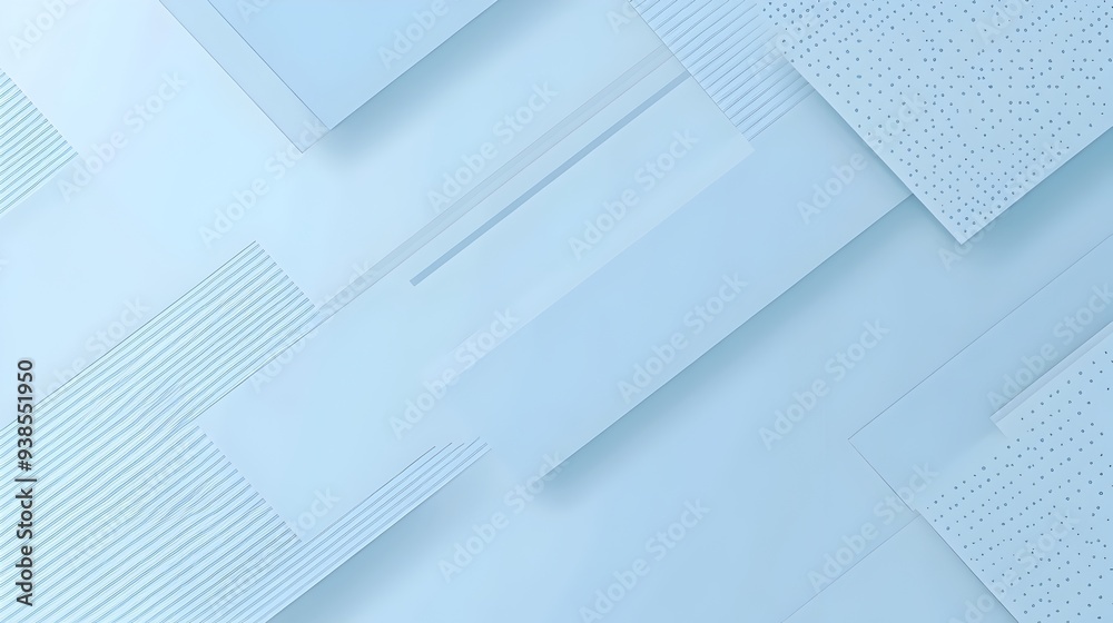 Poster minimalist blue geometric background with soft hues and simple patterns perfect for creating elegant