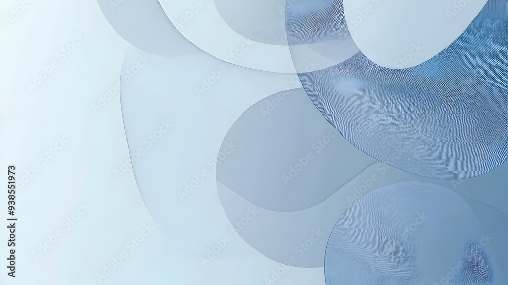 Poster elegant and simple minimalistic background with soft blue gradient hues and geometric abstract patte