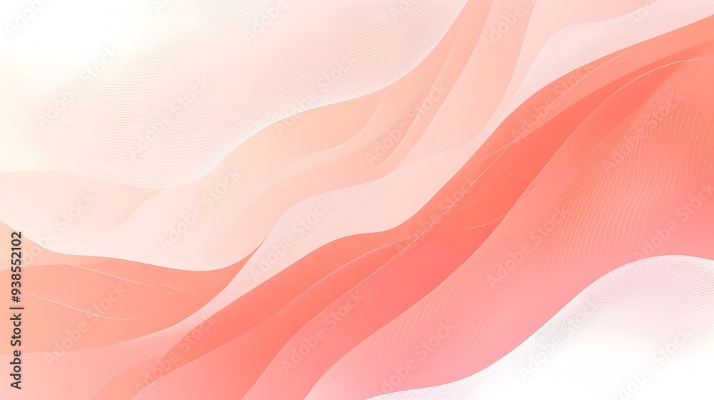 Poster smooth gradient background transitioning from light coral to crisp white with delicate wave patterns
