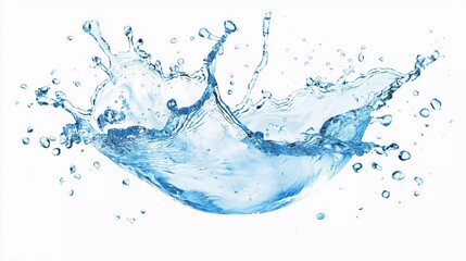 Obraz premium Water ,water splash isolated on white background,water splash which is very beautiful