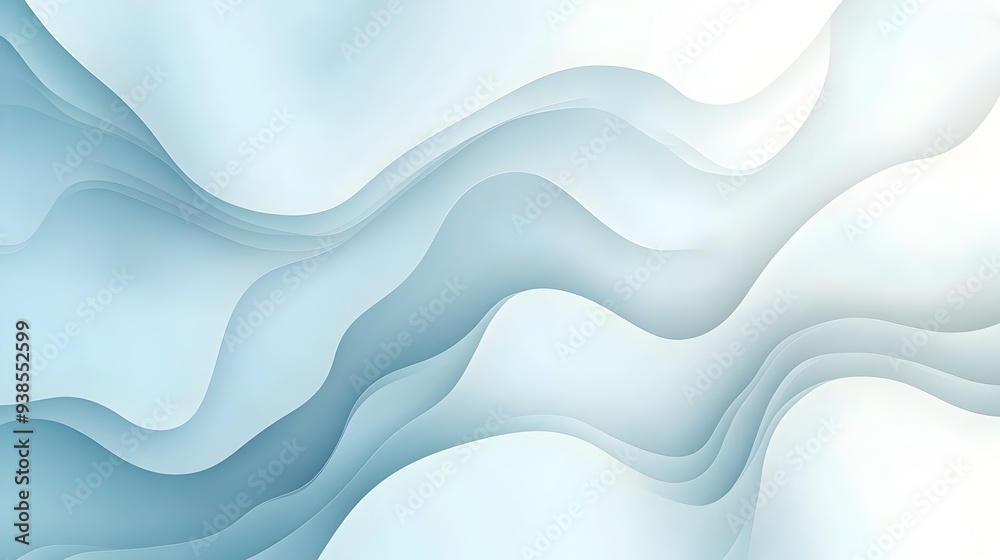 Aufkleber smooth gradient background transitioning from light blue to white with simple abstract geometric sha