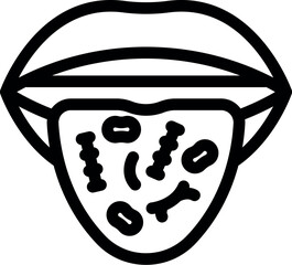 Open mouth showing bacteria on tongue representing need for daily dental hygiene routine