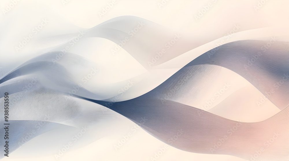 Poster elegant and minimalist background featuring a smooth gradient with a light gray border and delicate 