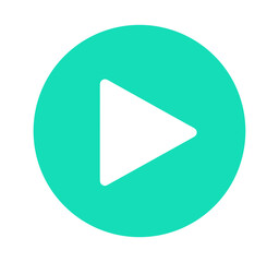 シンプルな緑色の再生ボタン