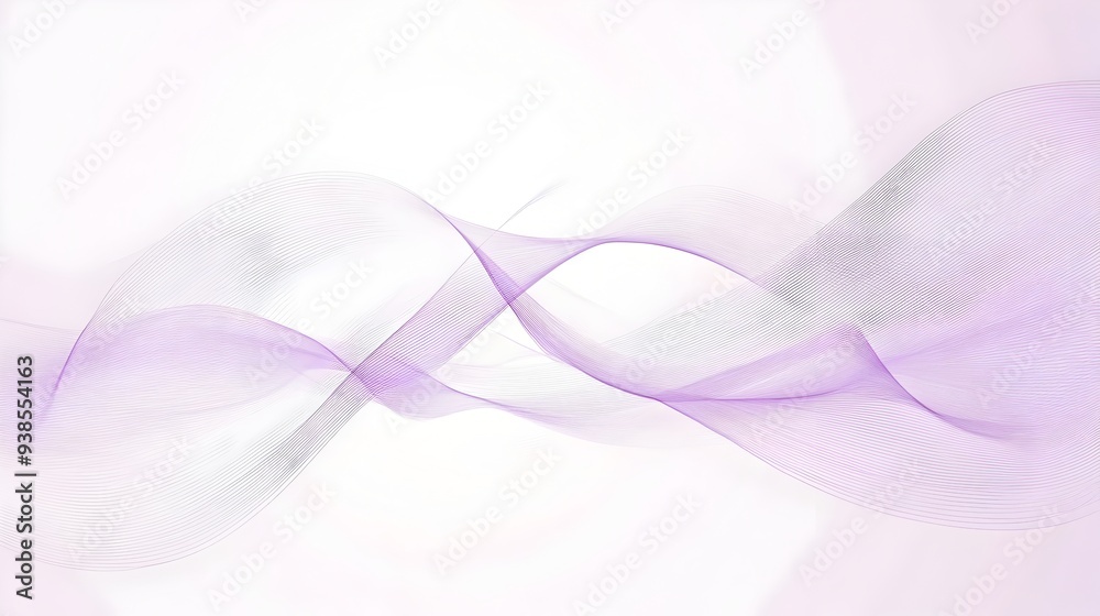 Aufkleber elegant and minimalistic background with a thin light purple border and simple wave patterns ideal f