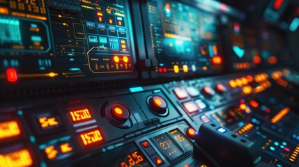 Naklejka premium Futuristic Control Panel