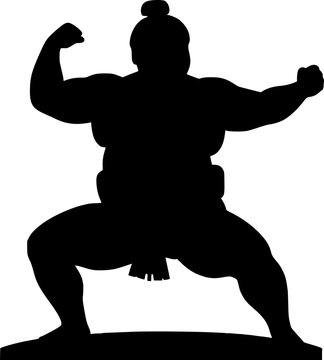 recommend clip art: Minimalist Japanese Sumo Illustration for Design and Decoration