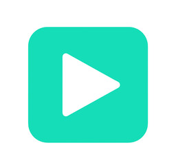 シンプルな緑色の再生ボタン