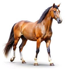 Obraz premium horse in white background