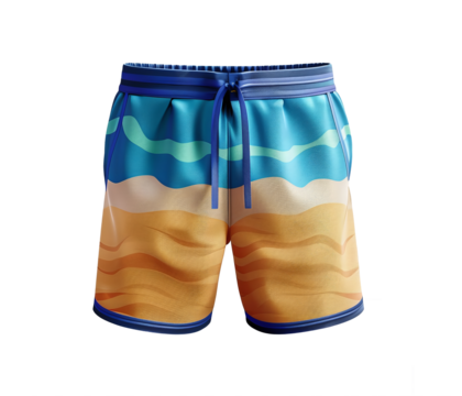 3d shorts for men swimming on transparency background