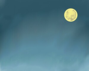 満月が浮かぶ夜空