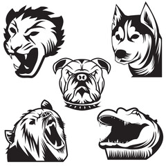 wild animal illustration design graphic