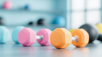 dumbbell on the floor