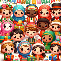 Fototapeta premium 多文化共存のクリスマス