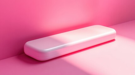 Minimalist Pink Product Display with White Box