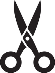 Black scissor icon flat style vector, Scissor vector Flat Icon Design, cutting sign,