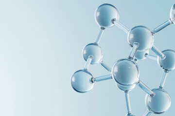 Conceptual art of organic molecules forming a network, natural science, biotechnology