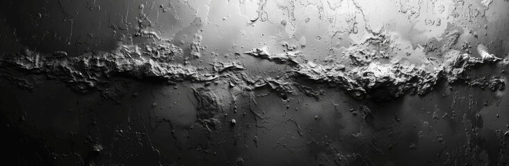 Fototapeta premium Abstract Black and White Grainy Gradient Background with Soft Light and Shadow