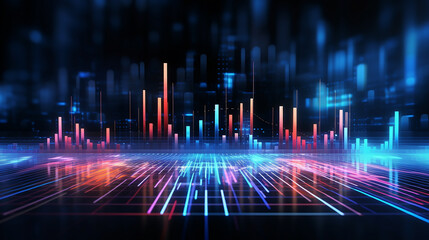 Futuristic Pulse HUD with Digital Equalizer