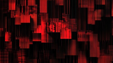 Abstract Red Geometric Pattern