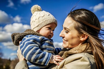 Mother and Son Share a Moment of Joy.