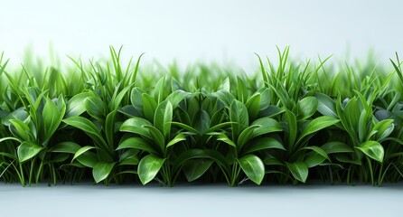 Fototapeta premium Realistic Green Grass Border on Transparent Background Seamless Pattern for Spring and Summer Design