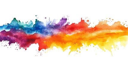 Fototapeta premium Watercolor stripe. isolated on a white background