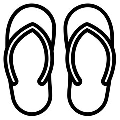 Flip flops Summer holiday icon illustration 