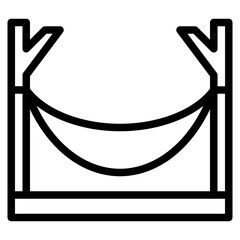 Hammock Summer holiday icon illustration 