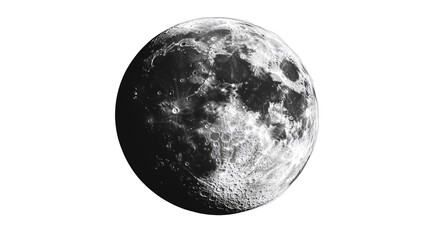 Obraz premium Moon on Transparent Background, Isolated