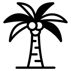 Palm Summer holiday icon illustration 