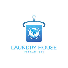 laundry logo design vector illustration