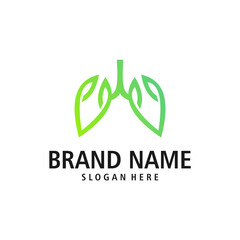 lungs logo design vector illustration