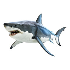 Shark isolated on transparent background 8K high detailed