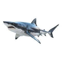 Obraz premium Shark isolated on transparent background 8K high detailed