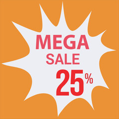 mega shopping offer discount banner background