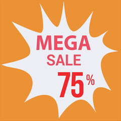 mega shopping offer discount banner background
