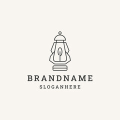 Lantern gas fire, street lamp, lantern post, Classic lamp logo icon design