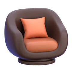 3d icon Lounge Chair, 3d illustration, 3d element, 3d rendering.