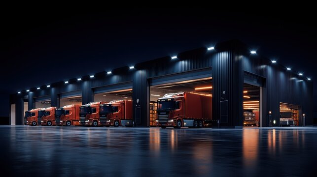 An integrated aviation logistics system with cargo planes, trucks, and warehouses working in harmony, reflecting the complexity of modern supply chains