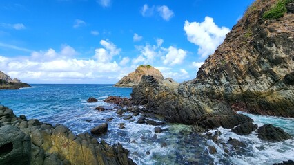 rocky coast of the ocean